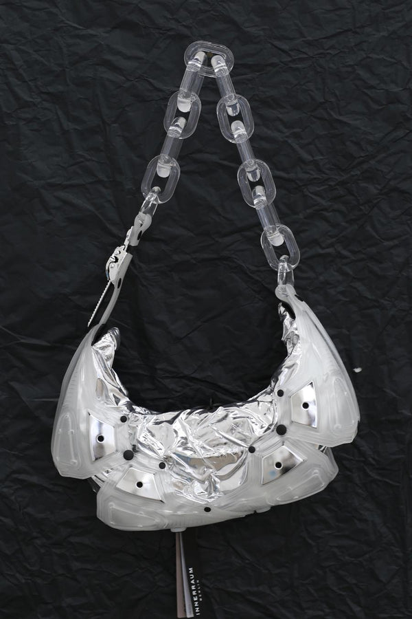 INNERRAUM Half Moon Bag M02CWBKCO45 Ice Crystal + Silver Black
